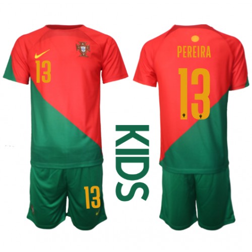 Dres Portugal Danilo Pereira #13 Domaci za djecu SP 2022 Kratak Rukav (+ kratke hlače)